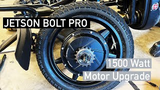 Jetson Bolt Pro  1500 watt Motor Upgrade Install  Part 1 [upl. by Aracaj]