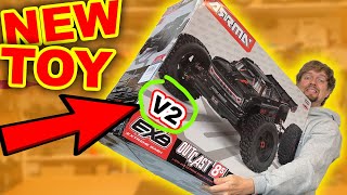 Massive NEW RC Stunt Car  Version 2 Arrma Outcast 8s EXB [upl. by Ahseikram]