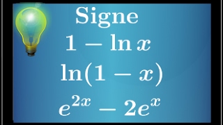 Trouver le signe dune expression avec des logarithmes ou des exponentielles  💡💡  IMPORTANT [upl. by Ainitsirhc382]