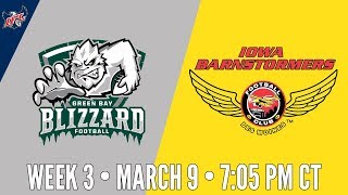 Week 3  Green Bay Blizzard at Iowa Barnstormers [upl. by Kimmel]