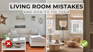 10 Living Room Interior Design Mistakes amp How To Fix Them [upl. by Nylesaj664]