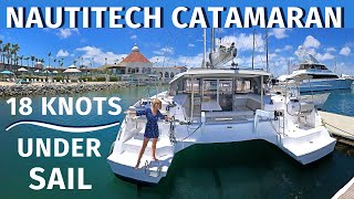 599000 2019 NAUTITECH OPEN 40 CATAMARAN YACHT TOUR  Fast Sailing Performance 18 Knots UNDER SAIL [upl. by Miahc]