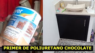 COMO APLICAR PRIMER DE POLIURETANO COLOR CHOCOLATE [upl. by Anaynek]