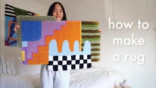 how to make a rug  tufting process from start to finish [upl. by Anileba594]