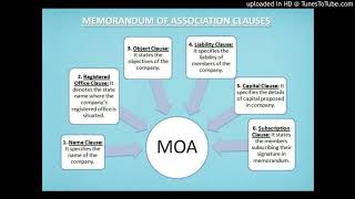 MOA or Memorandum of Association Company Law LLB TAMIL [upl. by Ahsya]