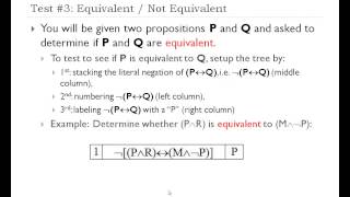 Propositional Logic Truth tree setup for different tests [upl. by Corsiglia]