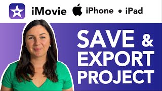 iMovie on iPhone How to Export Save or Share a Project File in iMovie on an iPhone or iPad [upl. by Odelet677]