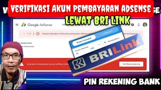 Cara Verifikasi akun pembayaran Adsense lewat Bri Link VerifikasilewatBrilink verifikasirekening [upl. by Oric]