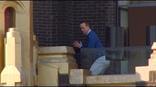 Peyton Manning Throws a Football Off Skyscraper [upl. by Nonah891]