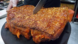 바삭바삭한 삼겹살 만들기  crispy pork belly making skills  taiwanese street food [upl. by Eade]