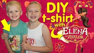 HUGE Surprise for My Little Brother Super Cute amp Easy DIY Elena of Avalor TShirt [upl. by Lupita]