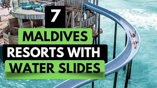 7 Maldives Resorts With Slides  Maldives Water Villa With Slide  Maldives Resorts Luxury [upl. by Esinek]