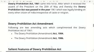 Dowry Prohibition Act 1961 lawrelatingtowomanllbquestionpaper llbsem6 mumbaiuniversityexams [upl. by Calista]