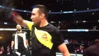 Fabricio Werdum kicks Travis Brownes coach Edmond Tarverdyan in the Chest after fight [upl. by Emanuel781]