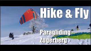 Paragliding Zugerberg Hike amp Fly im Winter  Gleitschirm [upl. by Enilada813]