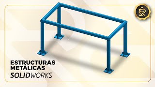 ✅ Tutorial SOLIDWORKS como diseñar estructuras metálicas [upl. by Atekal]