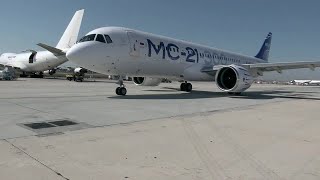 Irkut MC21300 makes its first international flight [upl. by Randal]