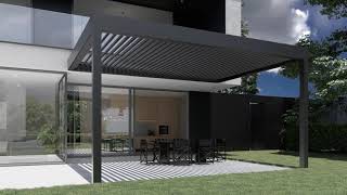 Aliplast aluminium systems Patio cover with louvered roof the Somnium [upl. by Bivins711]