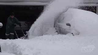 02022021 Bernardsville New Jersey Insane Snowfall TotalsCleanup [upl. by Catton976]