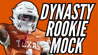 2024 Dynasty Rookie Superflex Mock Draft [upl. by Nauqad]