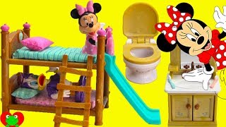 Minnie Mouse and Daisy Bedtime Routine and Bunk Beds [upl. by Sheena]