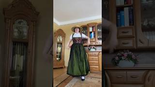 Bavarian folk dress  Dirndl 👒 vintage aesthetic  folklore  folk clothing  shorts cosplay [upl. by Nodgnal]