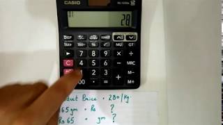 PRODUCT अगर Rs 280KG हैं तो 65 रुपये मे कितने ग्राम मिलेगा USING CALCULATOR IN HINDI [upl. by Ijies]