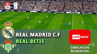 🔴LIVE  Real Madrid CF vs Real Betis  La Liga 202425  PES 21 Simulation [upl. by Dareen]