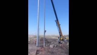 High Mast Light Installation in the Powder River Basin Wyoming [upl. by Nnayecats677]