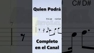 Quien Podrá Partitura Saxofón Alto Tenor Soprano Trompeta Flauta y Violín [upl. by Knighton]