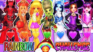 RAINBOW CHALLENGE But HALLOWEEN Making An OUTFIT For EVERY COLOR  Dress to Impress ROBLOX [upl. by Yrocal]