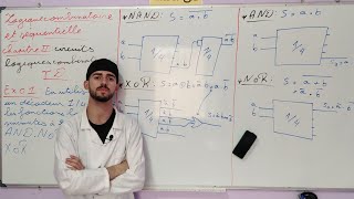 EP06 Logique Combinatoire et Séquentielle Exo01 Logic functions XORNORNANDAND using decoders 14 [upl. by Acinomed29]