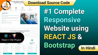 1 Complete Responsive Website using REACT JS amp Bootstrap with Source Code 2024 🔥🔥 [upl. by Bekaj267]