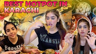 TRYING MY FAVORITE CHINESE HOT POT  KARACHI FOOD VLOG  AREESHAY SOOMRO [upl. by Sirenay]