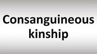 How to Pronounce Consanguineous kinship [upl. by Aralk]