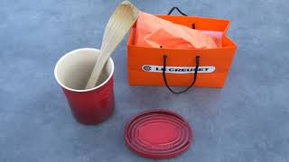 Le Creuset Oval Spoon Rest amp Small Utensil Pot  UNBOXING amp REVIEW [upl. by Romaine]