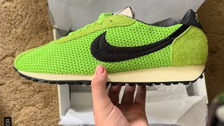 Nike LD1000 x Stussy action green  shoe unboxing and review [upl. by Dahlstrom]