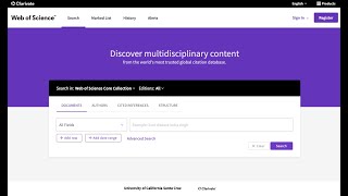 How to Use Web of Science [upl. by Erdnad]