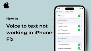 Voice to text not working in iPhone Fix  iOS  2024 [upl. by Elreath594]