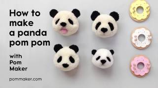 How to Make a Panda Pompom  Pom Maker Tutorial [upl. by Margy]