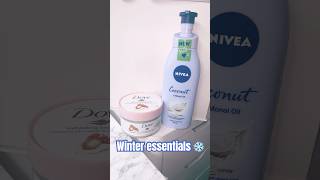 Dove exfoliating body scrub  Nivea Coconut amp Monoi Oil Lotion winteressentials bodyscrub lotion [upl. by Kenison]