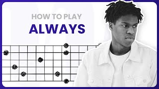 Always  Daniel Caesar  POV GUITAR TUTORIAL Part 1 [upl. by Elpmet]