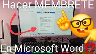 📄🌈 Como HACER un MEMBRETE en WORD FÁCIL y RÁPIDO [upl. by Gerger890]