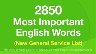 2850 Most Important English Words NGSL  With definitions in easy English [upl. by Landy]