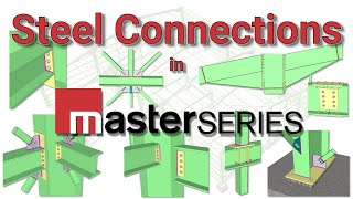 Moment and Simple Steel Connection Types Available within MasterSeries and Optimised Design Example [upl. by Aennil]