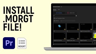 How to Install a Motion Graphic Template in Adobe Premiere Pro [upl. by Hassi]