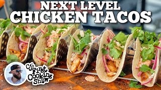 CJs Next Level Chicken Tacos  Blackstone Griddles [upl. by Nerradal]