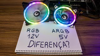 DIFERENÇA ENTRE OS CONECTORES RGB 12V e ARGB 5V DA PLACA MÃE [upl. by Festus]