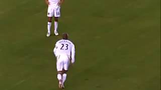 David Beckham scores for LA Galaxy vs DC United 081407 [upl. by Airret]