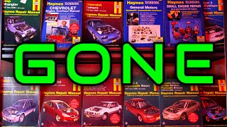 Haynes Repair Manuals Wont Be Made Any More • Cars Simplified Quick News [upl. by Ahsataj652]